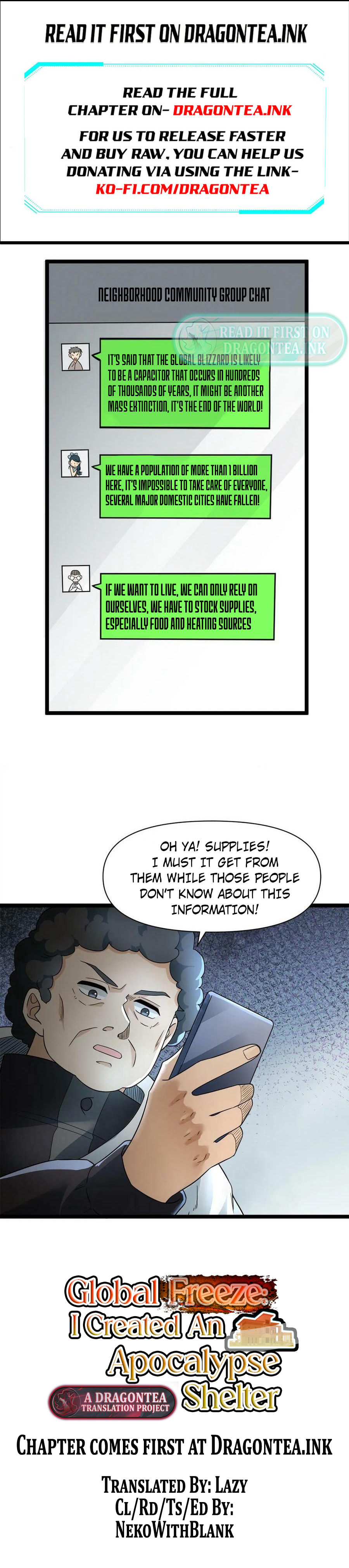 Freezing The World: I Built A Doomsday Safehouse – Chapter 18 page 1